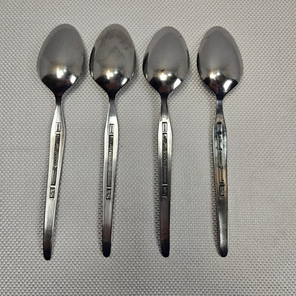 National Stainless Granada Spoons Set of 4 Japan MCM - Picture 4 of 6